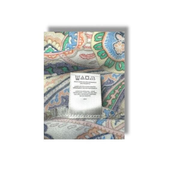 Van Heusen A-Line Paisley Print Skirt Size M Retro Boho High Rise Midi - Picture 6 of 7